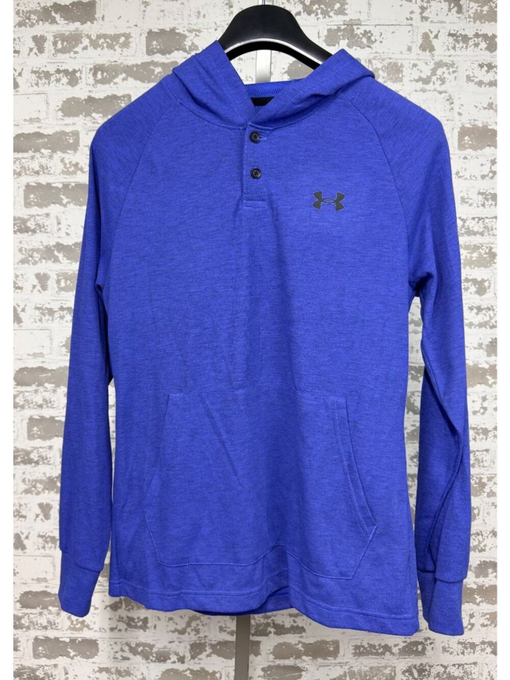 Men's Under Armour ColdGear Loose Fit Blue Pullover Hooded sweatshirt Size Small